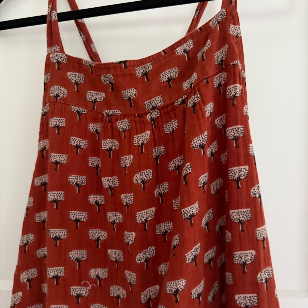 Chic Red Patterned Jumpsuit - image 5